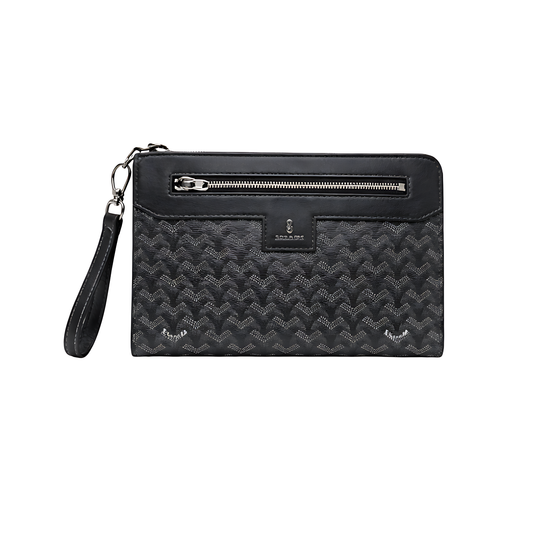 Goyard Pouch | Black Grey