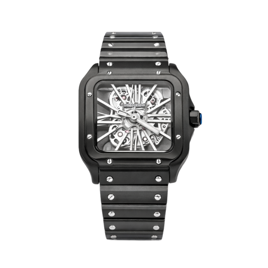 Cartier Watch | Santos de Cartier Skeleton Large Black Steel
