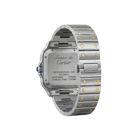 Cartier Watch | Santos de Cartier Two-Tone Blue Dial Large