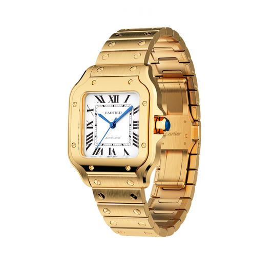 Cartier Watch | Santos de Cartier Yellow Gold White Dial