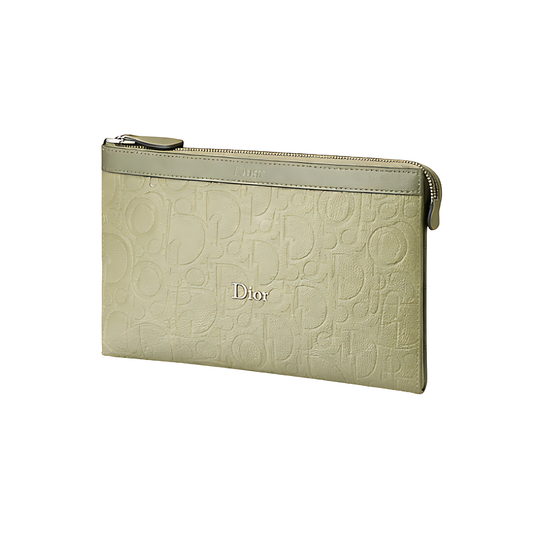 Dior Pouch | A5 Triangle Khaki Gravity Leather