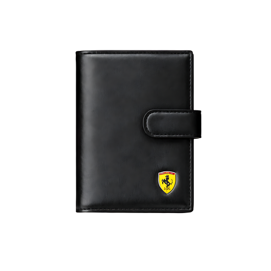 Ferrari Wallet | Black Leather Horse