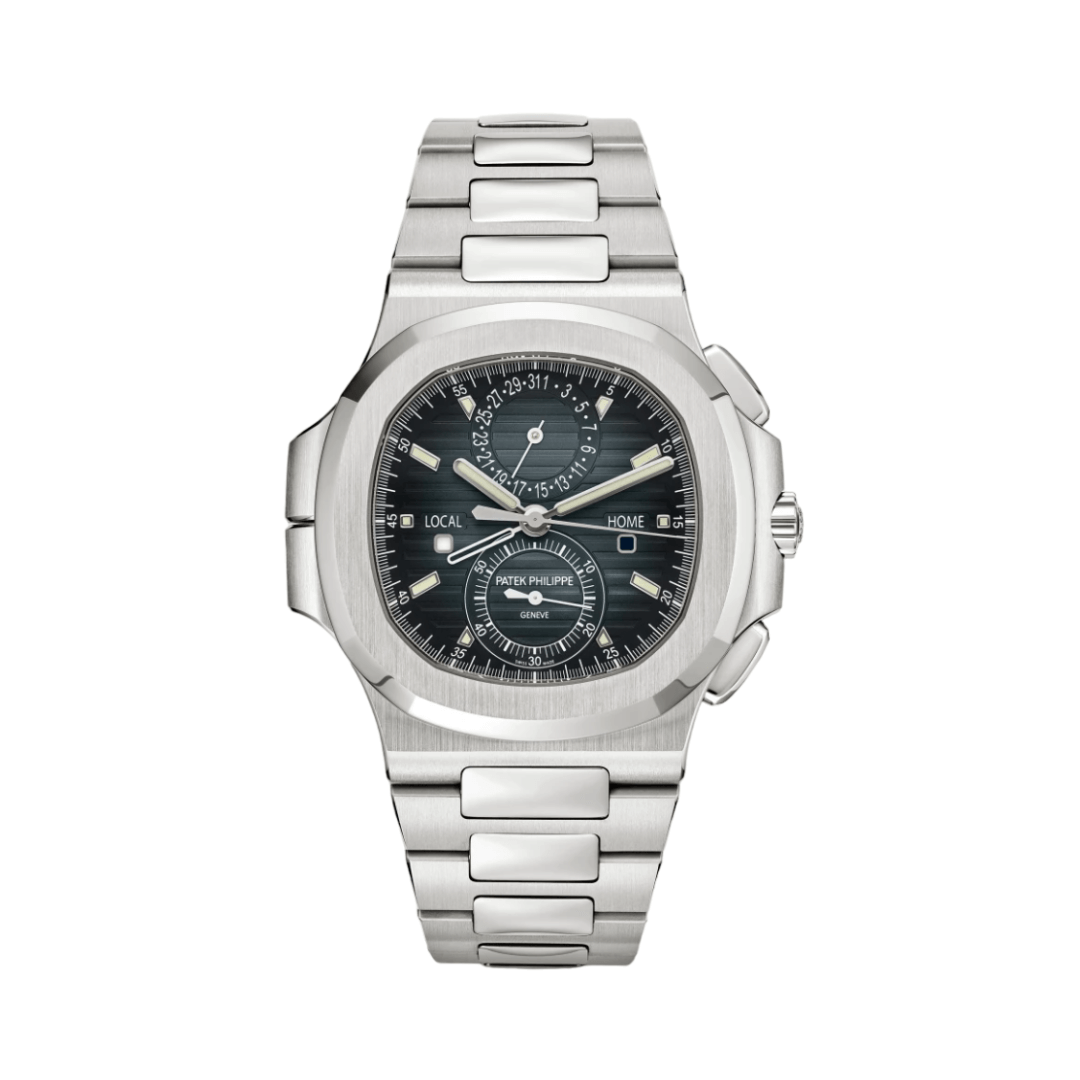 Patek Philippe | Nautilus Time Sunburst Blue Dial - Free & Fast UAE Shipping
