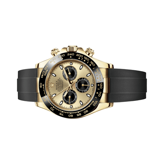 Rolex Watch | Gold Champagne Black Dial