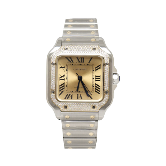 Cartier Watch | Santos de Cartier Two-Tone Yellow Dial