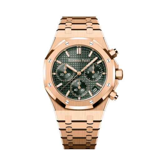 Audemars Piguet Watch | Royal Oak Selfwinding Chronograph Stainless Gold Steel Green Dial